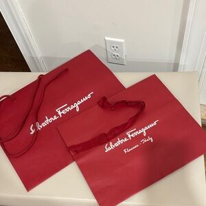 Salvatore Ferragamo Red Tote Bag